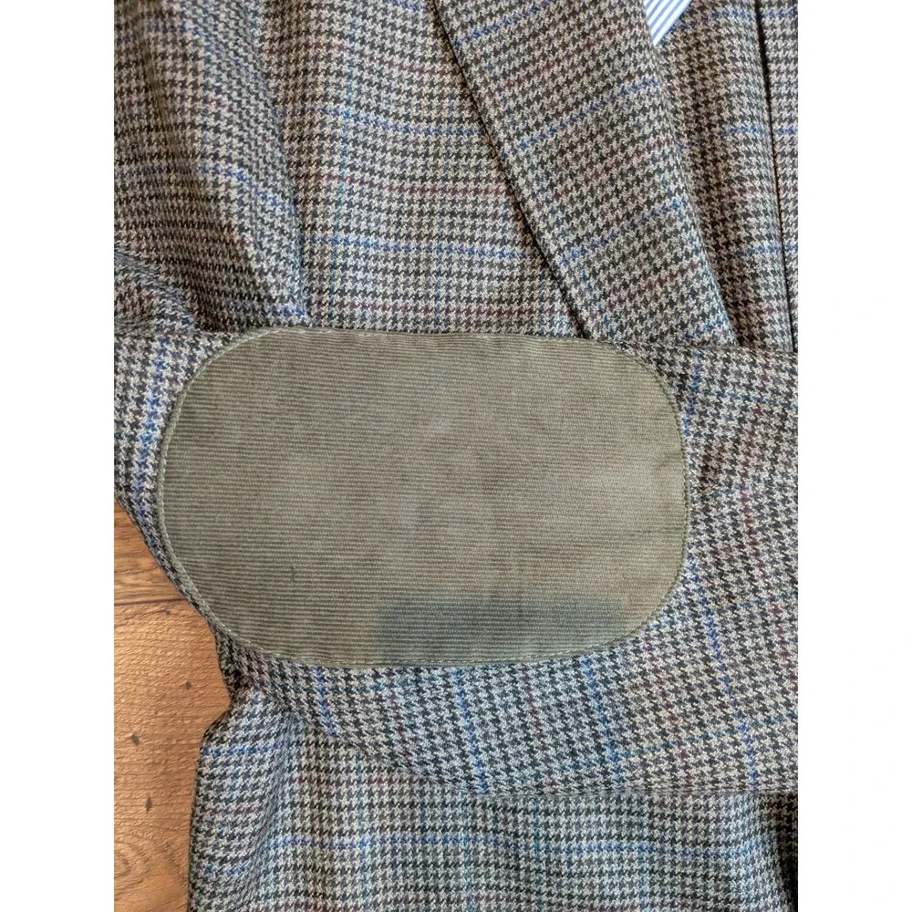 NWT Brooks Brothers Regent Fit Houndstooth Blazer Mens 48R‎ Tweed Elbow Patches